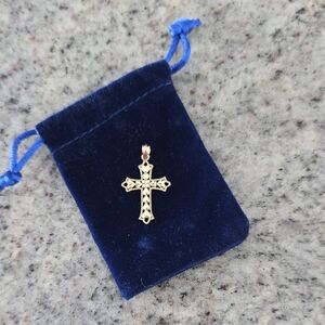 Elegant 10k Gold Cross Pendant  By Banter!